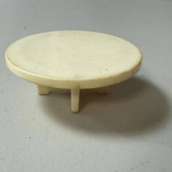 Vintage Fisher Price Little People Table Round Kitchen Dining Toy Room Off White - Picture 1 of 7
